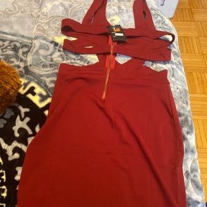 Beautiful summer red dress medium size unused